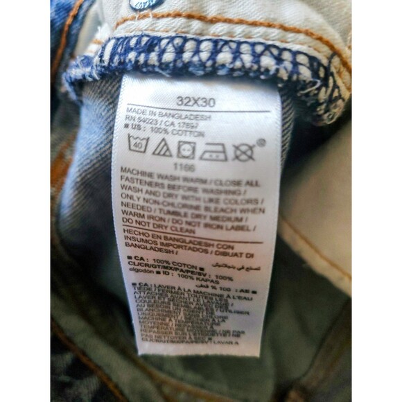 OLD NAVY Men's Medium Blue Denim 100% Cotton Straight Leg Jean Size 32 x 30 - Picture 8 of 8